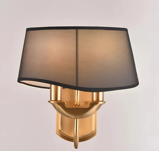 Black Fabric Shade Wall Light
