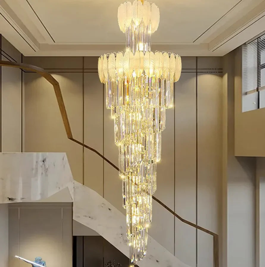 Glimmering Double Height Chandelier