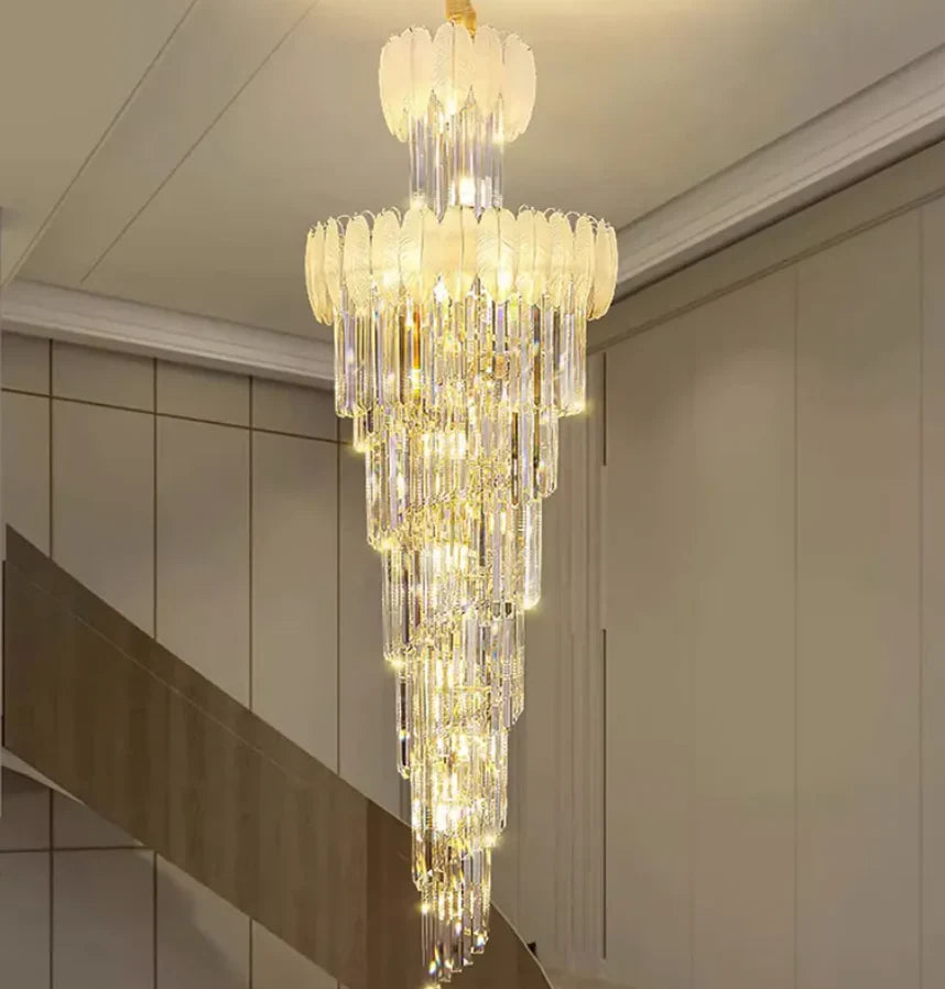 Glimmering Double Height Chandelier