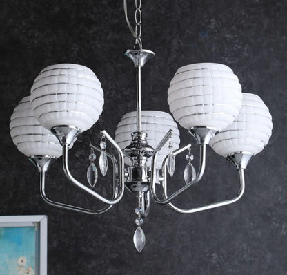 Grey Glass Shaded Chandelier