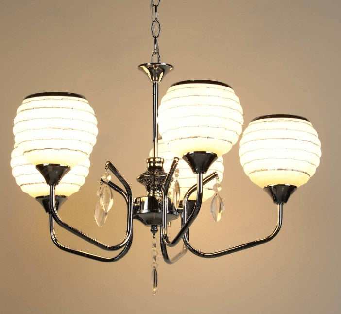 Grey Glass Shaded Chandelier