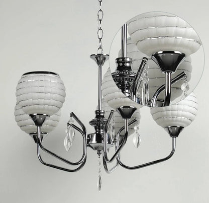Grey Glass Shaded Chandelier