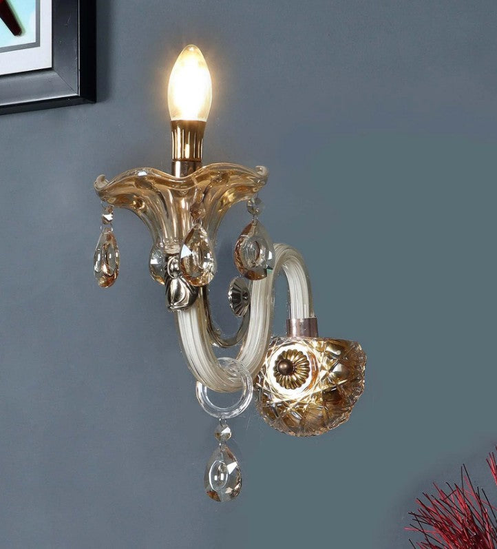 Fizz Metal & Glass Candle Wall Light