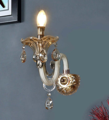 Fizz Metal & Glass Candle Wall Light