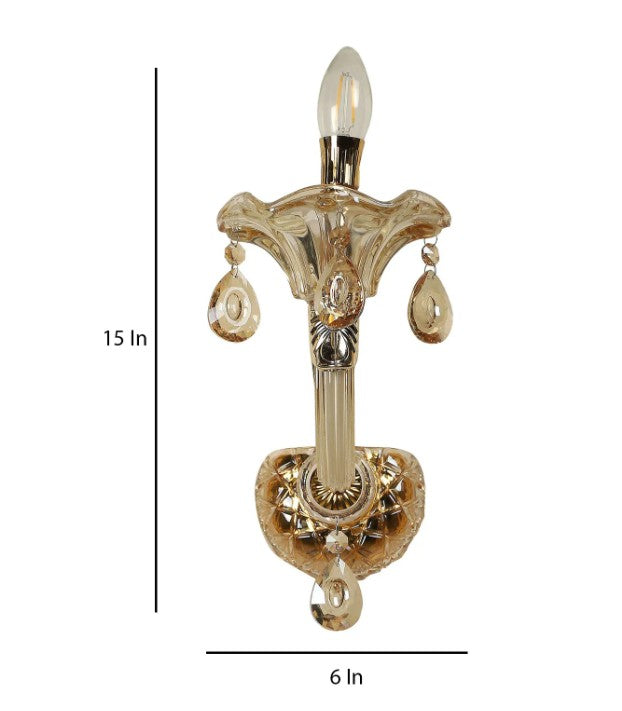 Fizz Metal & Glass Candle Wall Light