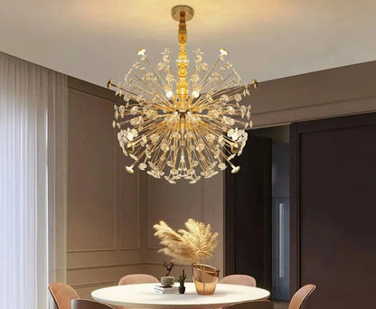 Golden Crystal Chandelier