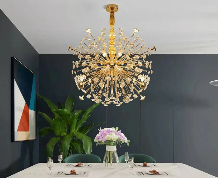 Golden Crystal Chandelier