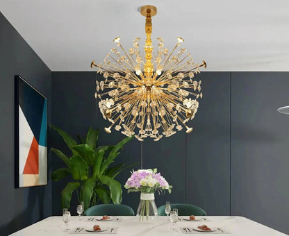 Golden Crystal Chandelier