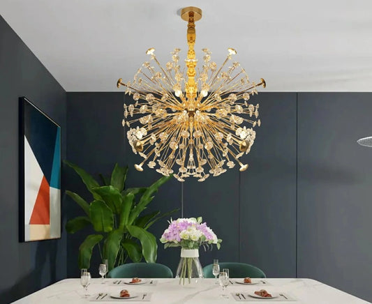 Golden Crystal Chandelier