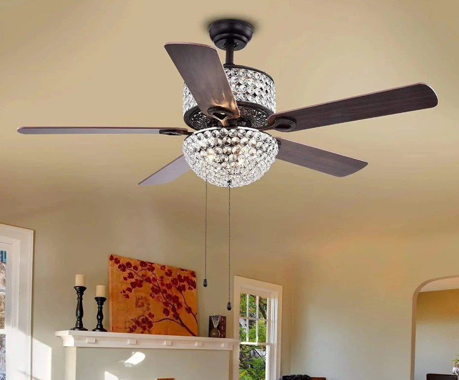 Crystal Chandelier Ceiling Fan