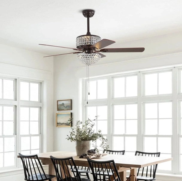 Crystal Chandelier Ceiling Fan