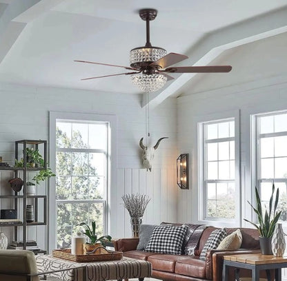 Crystal Chandelier Ceiling Fan