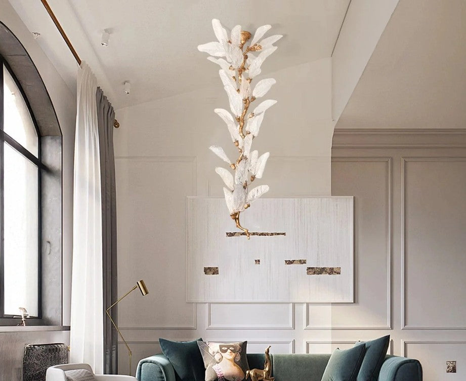 LEAF DOUBLE HEIGHT CHANDELIER
