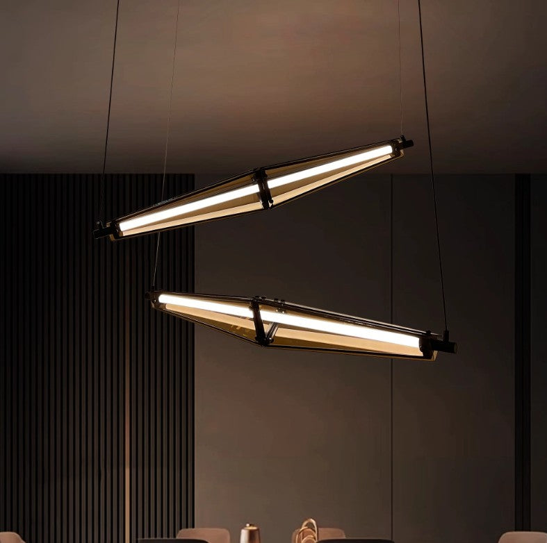 Kinetic Modern Linear Chandelier
