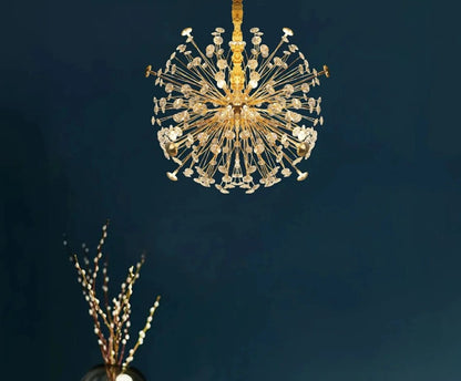 Golden Crystal Chandelier