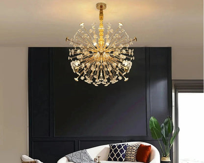 Golden Crystal Chandelier