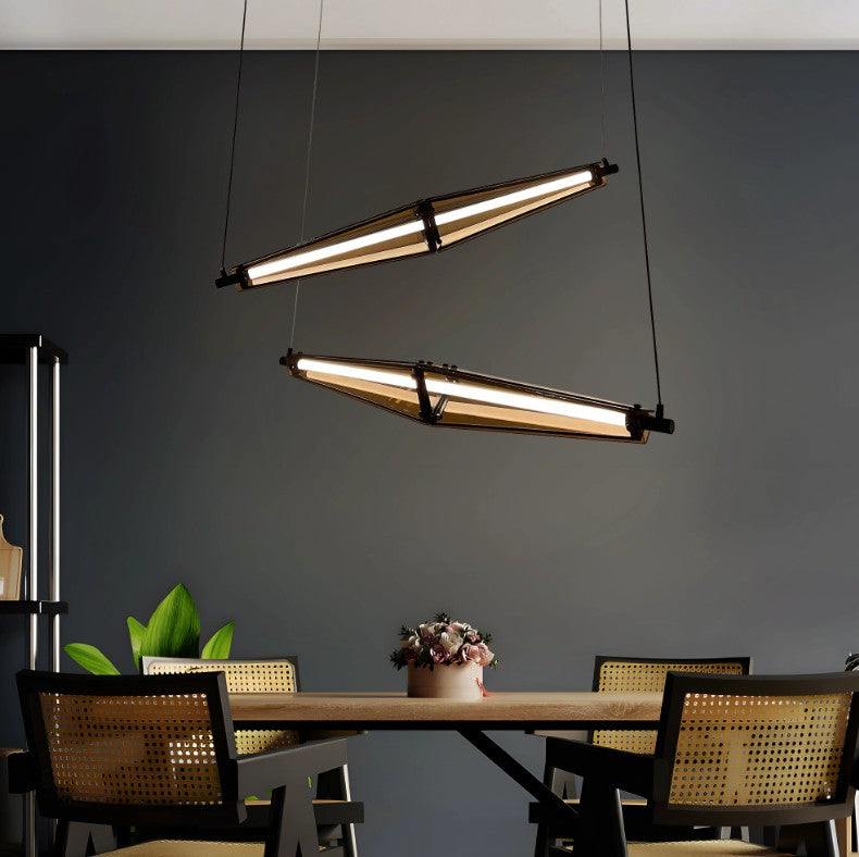 Kinetic Modern Linear Chandelier