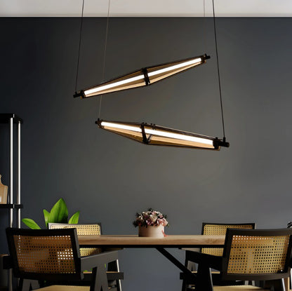 Kinetic Modern Linear Chandelier