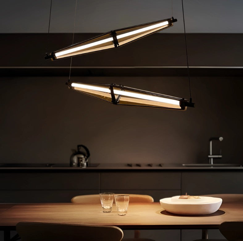 Kinetic Modern Linear Chandelier