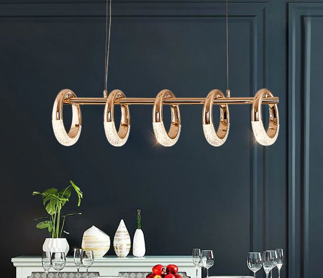Illana Linear crystal rings Chandelier
