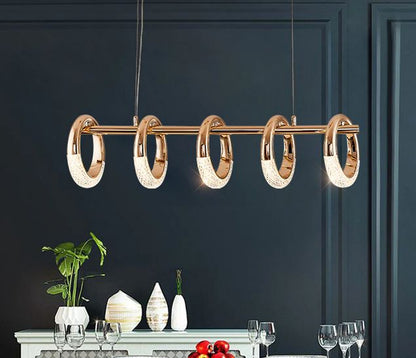 Illana Linear crystal rings Chandelier