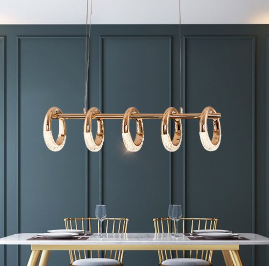 Illana Linear crystal rings Chandelier