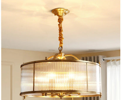 Modern  400 MM Crystal Chandelier – Brass Gold Metal Finish for Entrance & Living Room