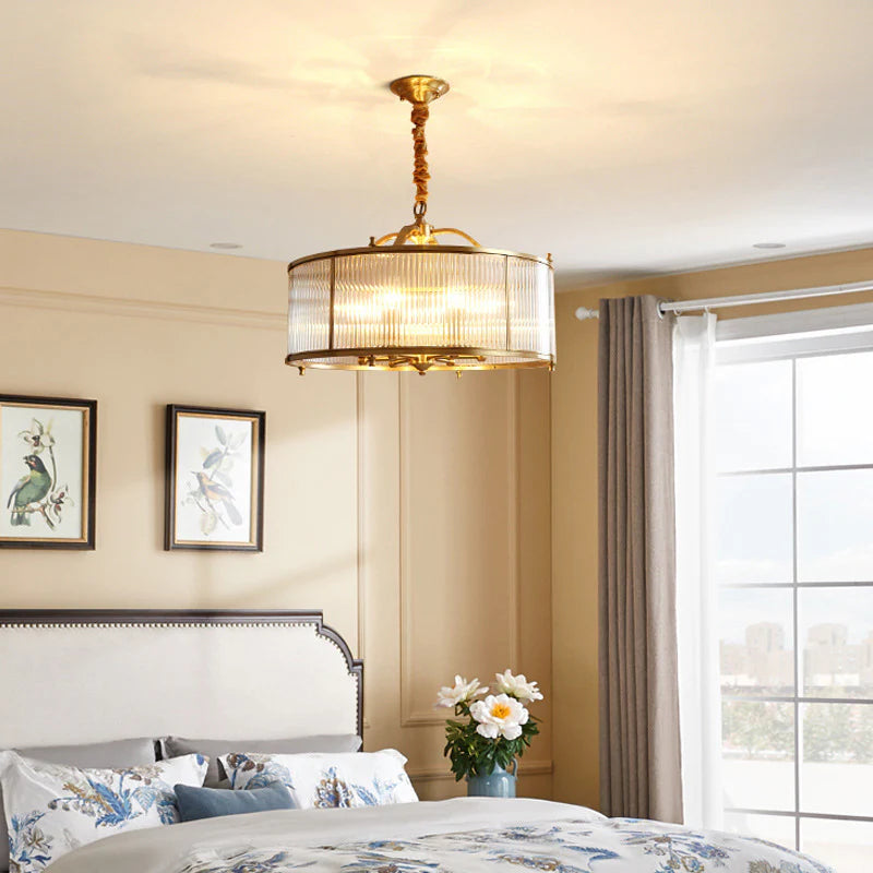 Modern  400 MM Crystal Chandelier – Brass Gold Metal Finish for Entrance & Living Room