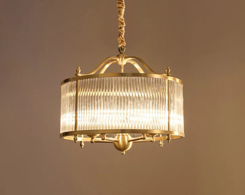 Modern  400 MM Crystal Chandelier – Brass Gold Metal Finish for Entrance & Living Room