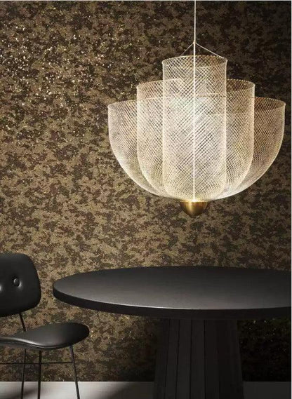 Modern 450MM Gold Mesh Design Chandelier