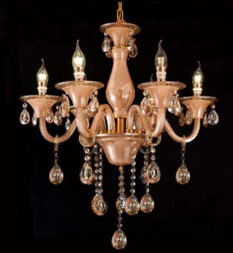 Amber Glass Italian Chandelier
