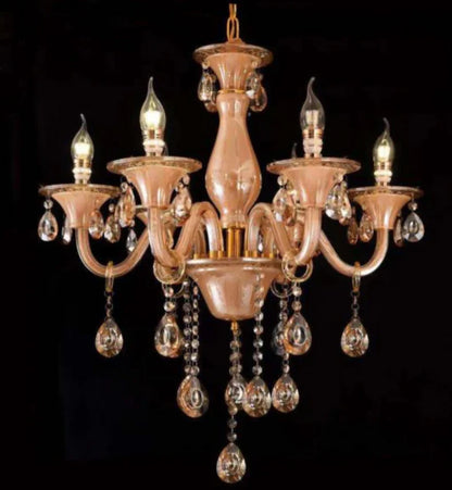 Amber Glass Italian Chandelier