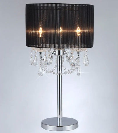 SPARKLER Black Fabric Table Lamp - 3 Lights