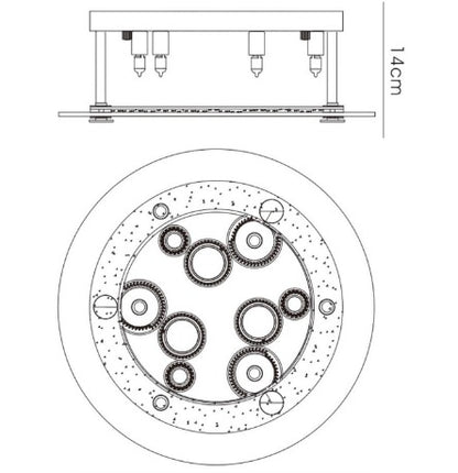 Diyas Destello Four Light Polished Chrome Ceiling Lamp