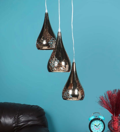 GOLDEN METAL HANGING PENDENT - 3 Light