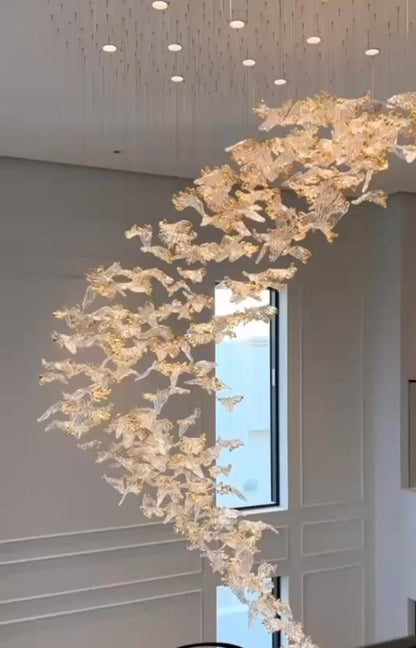 Maple Leaf Glass Customized Chandelier