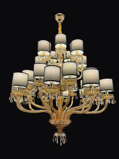 Regency Shaded Double Height Chandelier