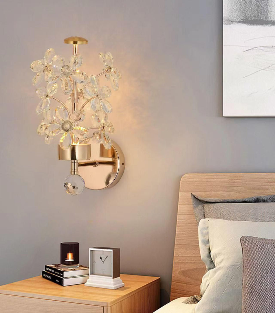 Crystal Bloom Led Wall Light