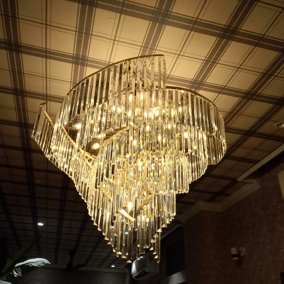 Modern 60 CM Gold Crystal Chandelier – Warm White