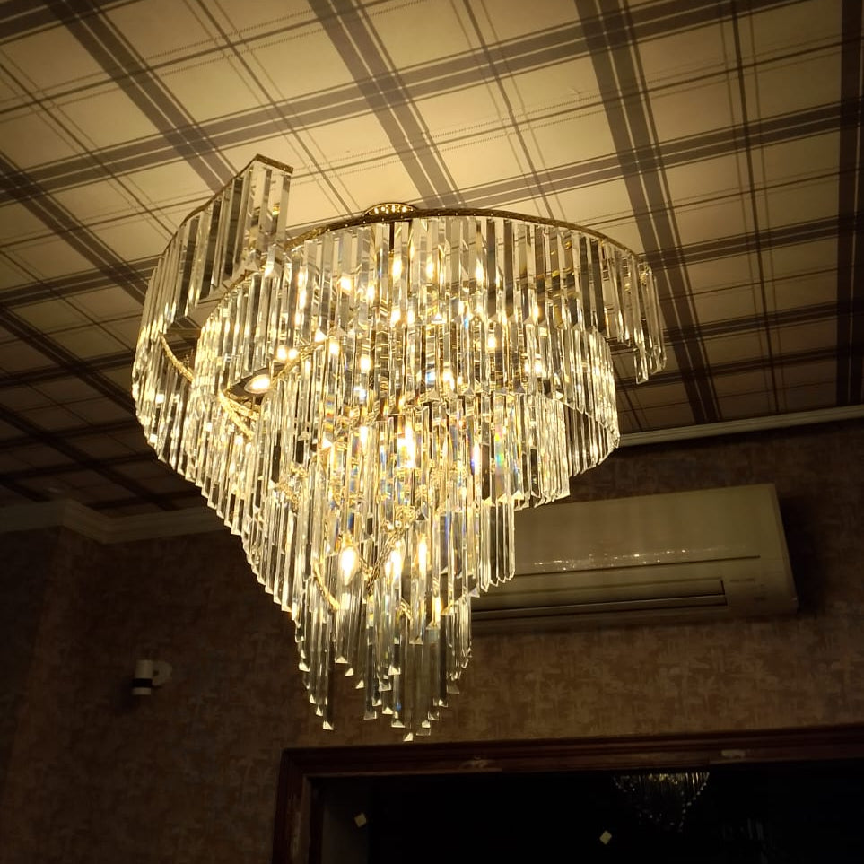 Modern 60 CM Gold Crystal Chandelier – Warm White