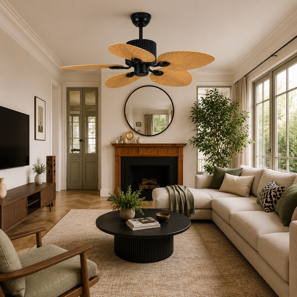 Gilded Fan Chandelier