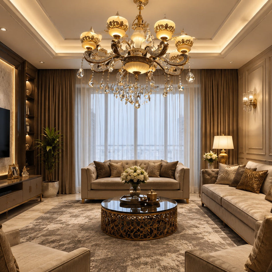 Nexus Taper 8 arms chandelier