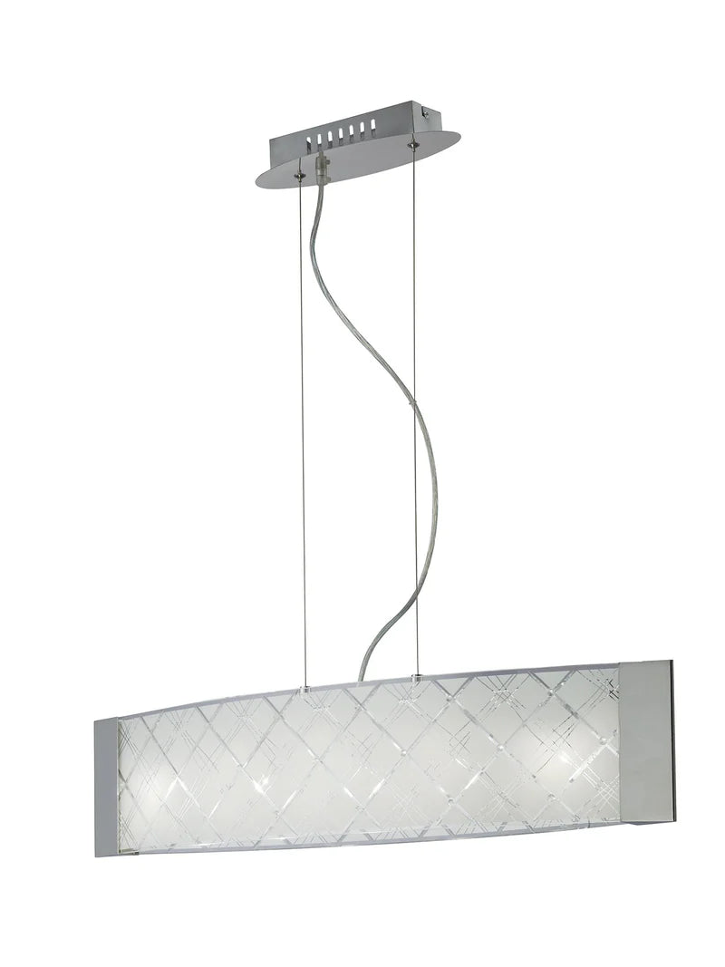 Diyas Aries Linear 5 Light G9 Polished Chrome, Glass