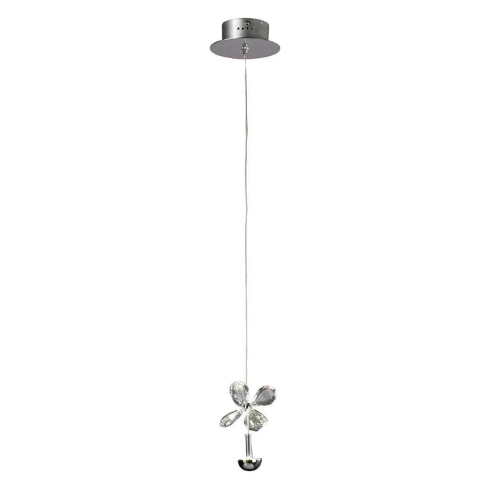 Aviva Pendant Polished Chrome/Crystal