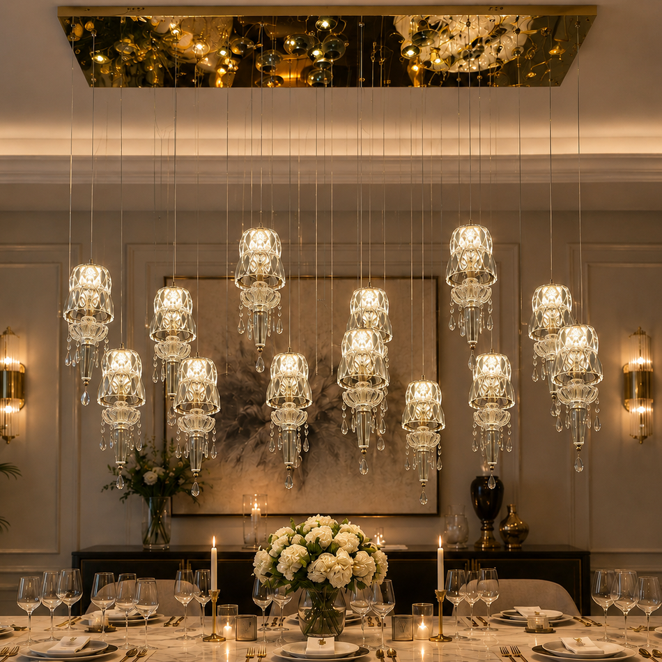 Tessellate Long Chandelier
