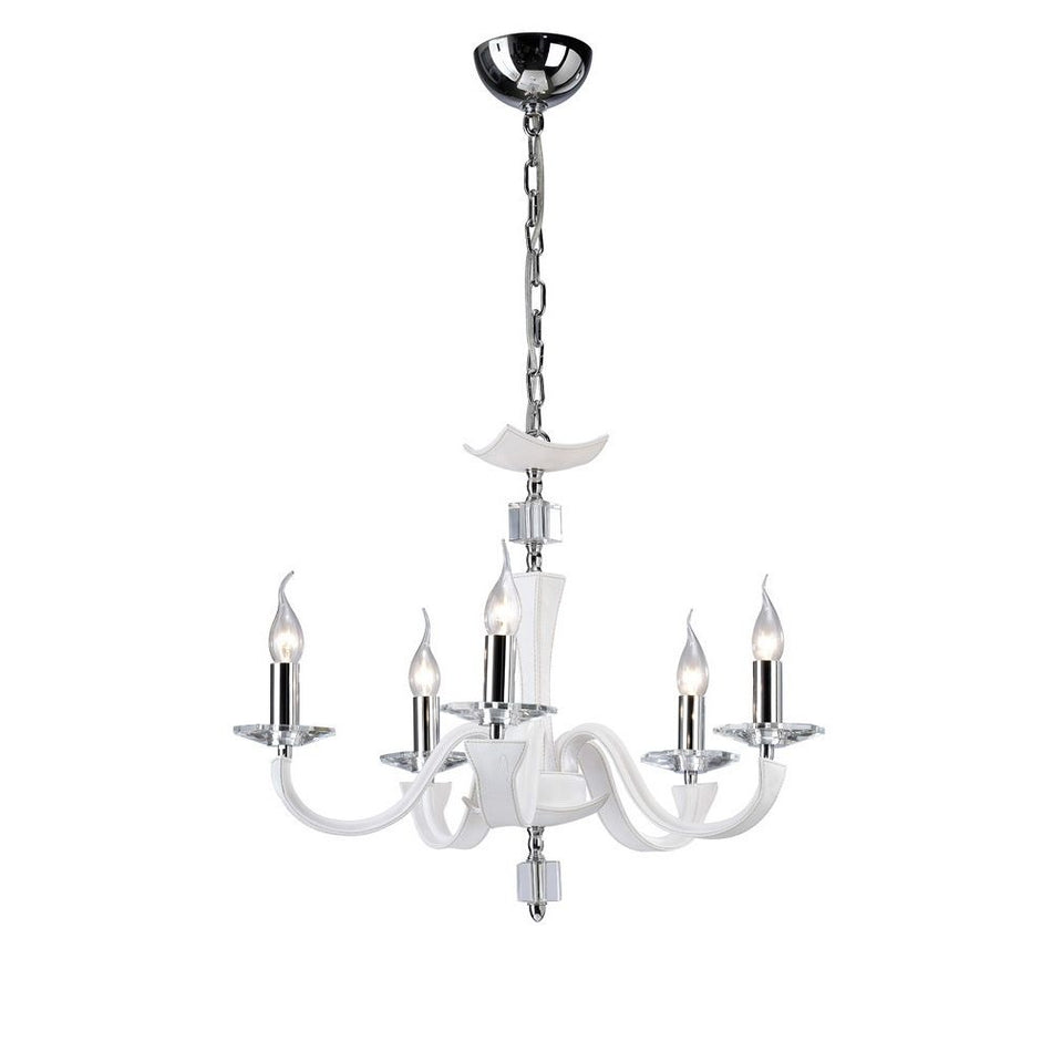 Nardini 60cm 5 Light Polished Chrome/White
