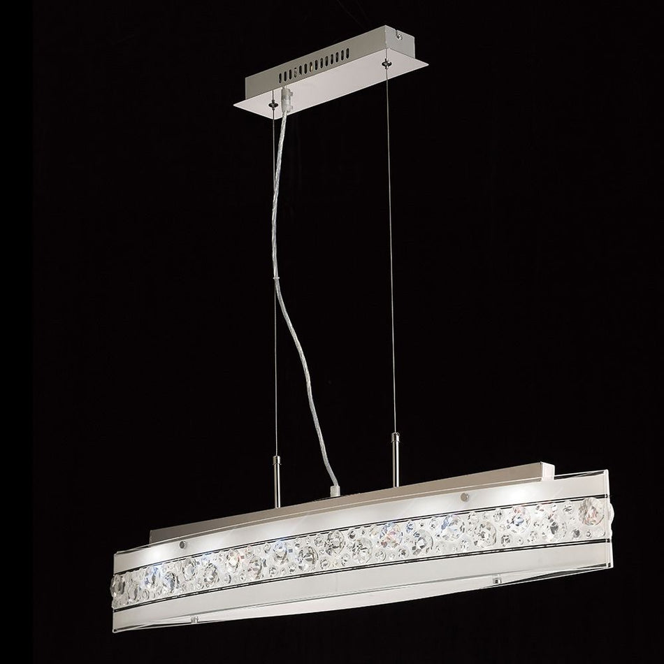 Cosmic Bar 5 Light Polished Chrome/Glass/Crystal