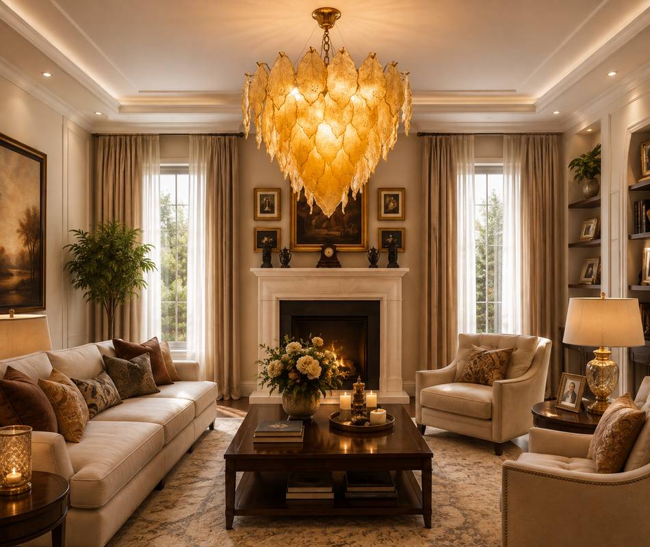 Amber Blossom Chandelier