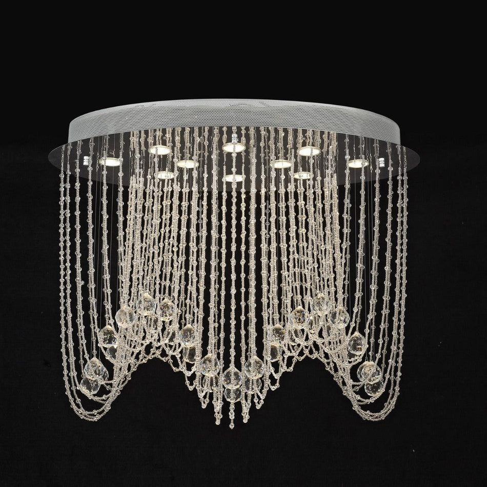 Camilla Ceiling Oval 10 Light Polished Chrome/Crystal