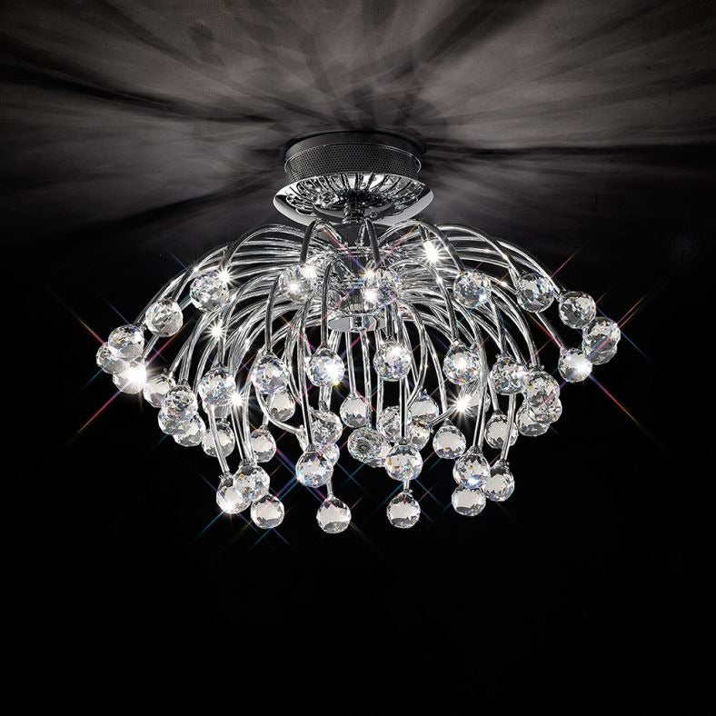 Diyas Xeena Ceiling 10 Light Polished Chrome/Crystal